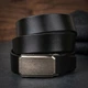 Ремень мужской из натуральной кожи Vintage leather-20274 115 см Черный - изображение 7