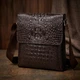 Сумка планшет через плечо мужская из натуральная кожи Vintage leather-14723 Коричневая - изображение 10