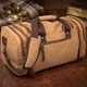 Сумка дорожная мужская тканевая Vintage leather-20666 Коричневая - изображение 13