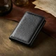 Практичный кошелек с монетницей из натуральной кожи ST Leather 22740 Черный - изображение 3