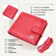 Яркое женское портмоне с блоком для карт из натуральной кожи ST Leather 19471 Красный - изображение 3