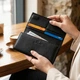 Женский горизонтальный кошелек из натуральной кожи с монетницей ST Leather Черный (bg226fash76) - изображение 2