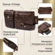 Поясна бананка унісекс Vintage коричнева з натуральної шкіри для ділового стилю (bg204fash01) - зображення 3