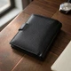 Вертикальный мужской бумажник из натуральной кожи ST Leather для карт винтажный черный (bg224fash79) - изображение 4