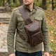 Вінтажна чоловіча сумка через плече з натуральної шкіри Vintage коричнева середня вертикальна (bg213fash03) - зображення 2
