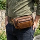 Сумка на пояс бананка мужская из натуральная кожи Vintage leather-14695 Коричневая - изображение 2