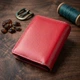 Жіночий вертикальний компактний гаманець із натуральної шкіри ST Leather із монетницею Червоний (bg194fash37) - зображення 3