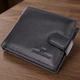 Мужской маленький бумажник из натуральной кожи с монетницей ST Leather Черный (bg224fash63) - изображение 1