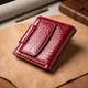 Лакированный кошелек для женщин среднего размера из натуральной кожи ST Leather 22685 Красный - изображение 3