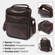 Чоловіча вертикальна сумка з натуральної шкіри Vintage коричневого кольору для міста (bg204fash50) - зображення 3
