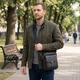 Чоловічий вертикальний месенджер Vintage із натуральної шкіри для документів Чорний (bg203fash95) - зображення 2