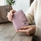 Кожаное портмоне с внешней монетницей для стильных женщин ST Leather Бежевый (bg194fash56) - изображение 2