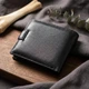 Чоловічий гаманець середнього розміру ST Leather із натуральної шкіри із монетницею чорний (bg224fash73) - зображення 4