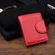 Жіночий вертикальний гаманець із натуральної шкіри ST Leather для карт з монетницею Червоний (bg224fash53) - зображення 1