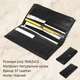 Женский кожаный кошелек с монетницей ST Leather Средний черного цвета (bg193fash78) - изображение 3