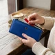 Горизонтальный кошелек унисекс из натуральной кожи ST Leather Синий молодежный для карт с молнией (bg193fash29) - изображение 2