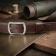 Ремень мужской из натуральной кожи Vintage 20230 115 см Коричневый - изображение 8