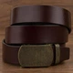 Ремень мужской из натуральной кожи Vintage leather-20273 115 см Коричневый - изображение 10
