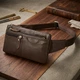 Сумка на пояс бананка мужская из натуральная кожи Vintage leather-14736 Коричневая - изображение 10