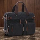 Сумка портфель мужская Vintage leather-20078 Черная - изображение 10