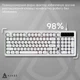 Клавіатура Ajazz AF98 Black USB-C White (AF98-W) - зображення 8