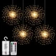Гирлянда PXBNIUYA Starburst Sphere 4 Pack Теплый белый 200 LED 8 режимов на батарейках - изображение 1