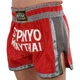 Шорты для тайского бокса и кикбоксинга красные Pride Muay Thai 522 размер M (46-48) - изображение 2