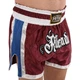 Шорты для тайского бокса и кикбоксинга бордовые Pride Muay Thai 515 размер S (42-44) - изображение 3