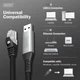 Кабель DIGITUS Ethernet USB-A - RJ45 CAT 6A S/FTP, 1 Gbit/s, 3m, LSZH - изображение 7