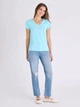 Футболка бавовняна жіноча U.S. Polo Assn 216607-1H00A (CLEAR TIDES) M Морської хвилі (786662549742) - зображення 3
