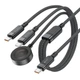 Кабель 3в1 Acefast C6-11 USB-C - 2x USB-C / Qi 480Mb/s 100W 1.2m Black (6974316283799) - изображение 1