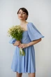 Сукня міні на зав'язки лляна DR020 2605347010501 XS/S Блакитний - зображення 1