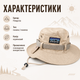Панама унисекс коричневого цвета универсальная - изображение 5