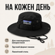 Панама унисекс черного цвета универсальная - изображение 2