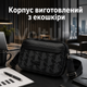 Мужская сумка Lacoste Monogram черная удобная через плечо для телефона, документов и мелких вещей - изображение 4