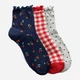 Набор женских носков высоких GAP 965222849 One Size 3 пары Синий/Красный/Серый (1159865323) - изображение 1