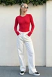 Боди женское стаф красное однотонное базовое Staff q red M (396302) - изображение 4