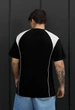 Футболка Мужская Стаф Черно-белая С Логотипом Реглан Спортивная Staff Black & White Logo Reglan. XL (396411) - изображение 2