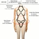 Сексуальная женская портупея из экокожи с ошейником ONE SIZE чёрный - изображение 4