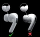 Амбушюри для Apple AirPods Pro / AirPods Pro 2 для навушників White - 4 розміри (4 пари) - изображение 4
