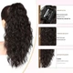Накладний хвіст, PORSMEER, Ponytail Clip 18'' (45 см), Чорно-коричневий, термостійкий, кучерявий, об'ємний, 160 г - зображення 3