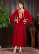 Костюм (сукня+блейзер) XL, вишневий (715737-1) - изображение 1