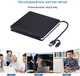 внешний dvd привод usb 30 type c cd dvd burner портативный slim плеер черный для ноутбука macbook windows - изображение 5