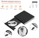 внешний dvd привод usb 30 type c cd dvd burner портативный slim плеер черный для ноутбука macbook windows - изображение 7