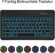Чехол с клавиатурой IVEOPPE для Samsung Tab S7 FE синий подсветка QWERTZ Bluetooth - изображение 4