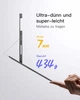 Чехол с клавиатурой Inateck AirTap BK2007 серый QWERTZ ультралегкий с держателем для стилуса (BK2007) - изображение 3
