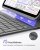 Чехол с клавиатурой Inateck AirTap BK2007 серый QWERTZ ультралегкий с держателем для стилуса (BK2007) - изображение 4