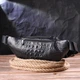 Стильная поясная сумка из натуральной кожи с фактурой под крокодила 21297 Vintage Черная - изображение 7