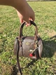 Жіноча коричнева сумка Coach Micro Bennett Satchel in Signature Canvas з брелоком «Вишеньки». сумка коач з фірмовим візерунком C - изображение 9