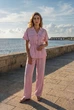 Льняна сорочка з куліскою L-XL. Рожевий - зображення 4